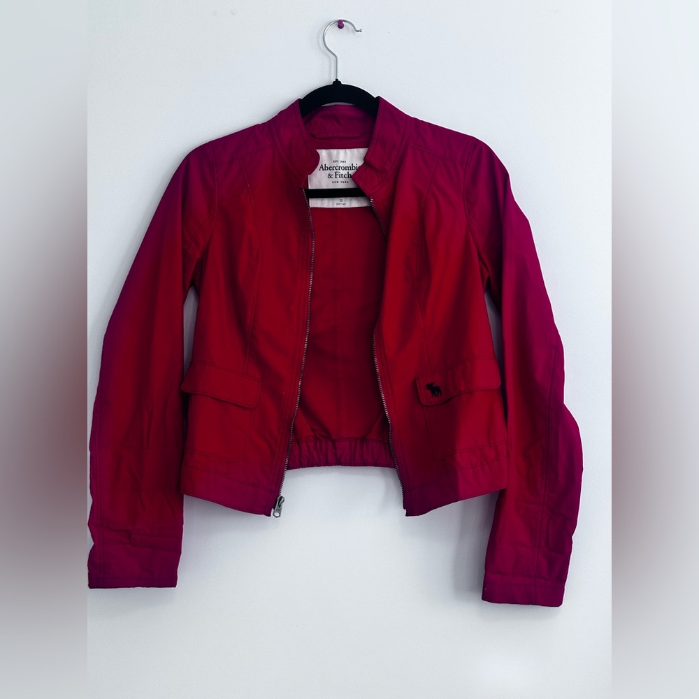Abercrombie & Fitch Red and Black Jacket